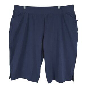 Coolibar San Marco Casual Shorts 2XL Blue Organic Cotton‎ Blend NWT SS-2077